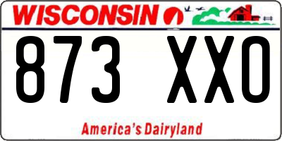 WI license plate 873XXO