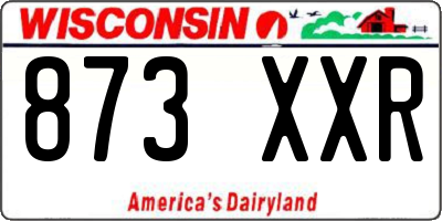 WI license plate 873XXR