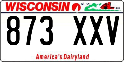 WI license plate 873XXV