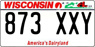 WI license plate 873XXY