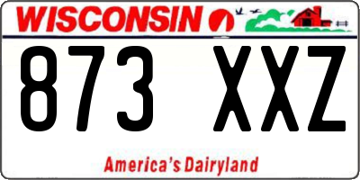 WI license plate 873XXZ