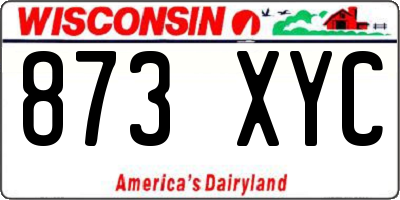 WI license plate 873XYC
