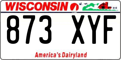 WI license plate 873XYF