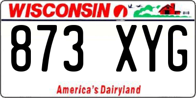 WI license plate 873XYG