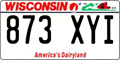 WI license plate 873XYI
