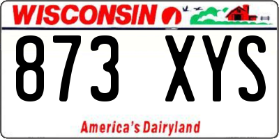 WI license plate 873XYS