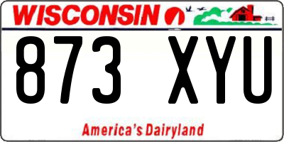 WI license plate 873XYU