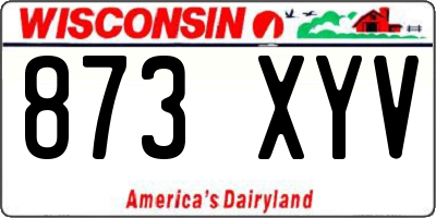 WI license plate 873XYV