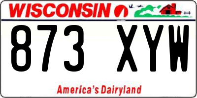 WI license plate 873XYW