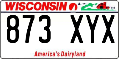 WI license plate 873XYX