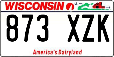 WI license plate 873XZK
