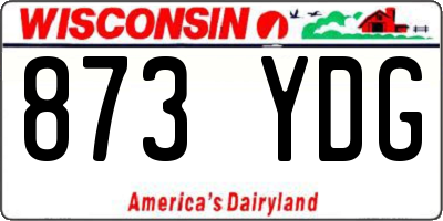 WI license plate 873YDG