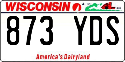 WI license plate 873YDS