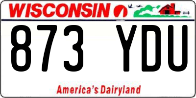 WI license plate 873YDU