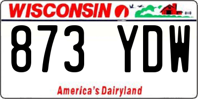 WI license plate 873YDW