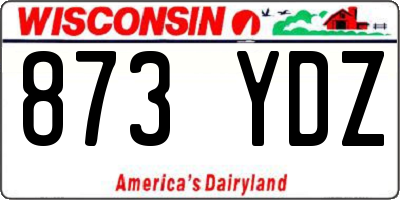 WI license plate 873YDZ