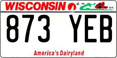 WI license plate 873YEB