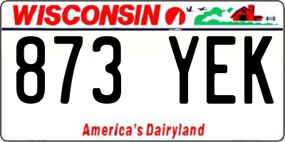 WI license plate 873YEK
