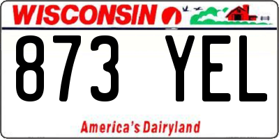 WI license plate 873YEL