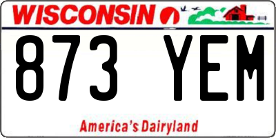 WI license plate 873YEM