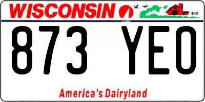 WI license plate 873YEO