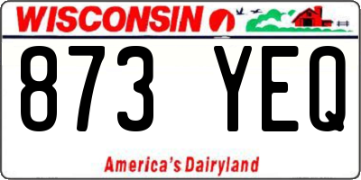 WI license plate 873YEQ