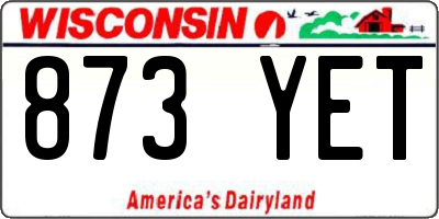 WI license plate 873YET