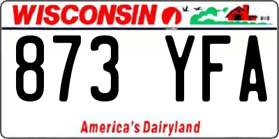 WI license plate 873YFA