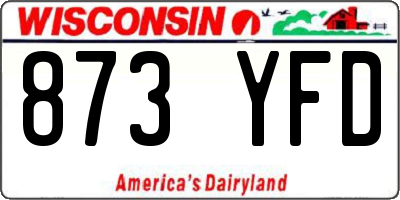 WI license plate 873YFD