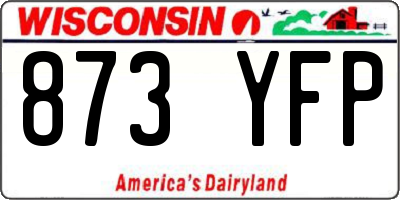 WI license plate 873YFP