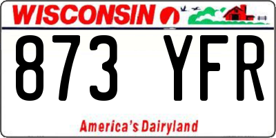 WI license plate 873YFR
