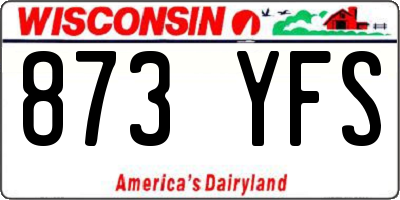 WI license plate 873YFS