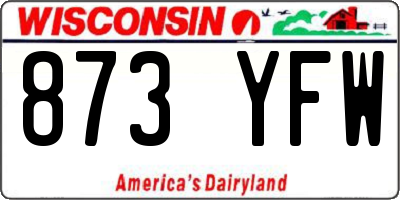 WI license plate 873YFW