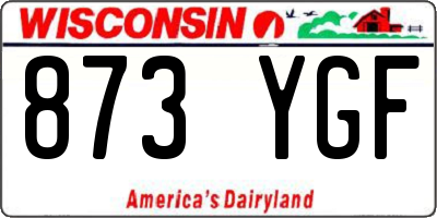 WI license plate 873YGF