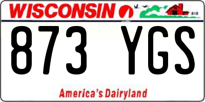 WI license plate 873YGS