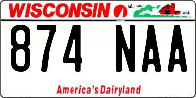 WI license plate 874NAA