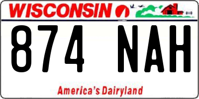 WI license plate 874NAH