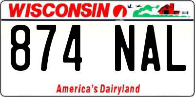 WI license plate 874NAL