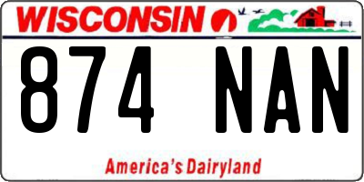 WI license plate 874NAN