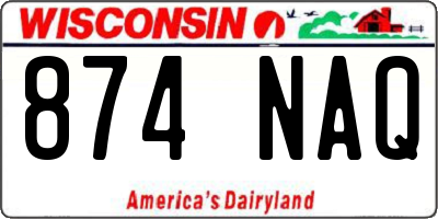 WI license plate 874NAQ