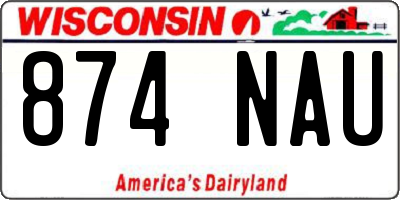 WI license plate 874NAU