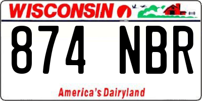 WI license plate 874NBR