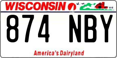 WI license plate 874NBY