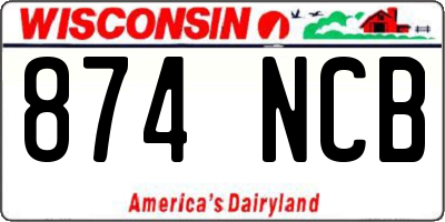 WI license plate 874NCB