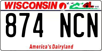 WI license plate 874NCN