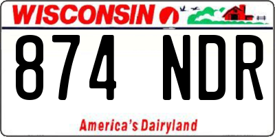 WI license plate 874NDR