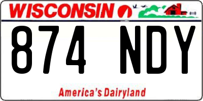 WI license plate 874NDY