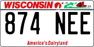 WI license plate 874NEE