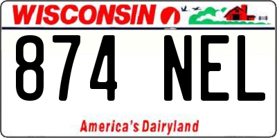 WI license plate 874NEL