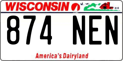 WI license plate 874NEN